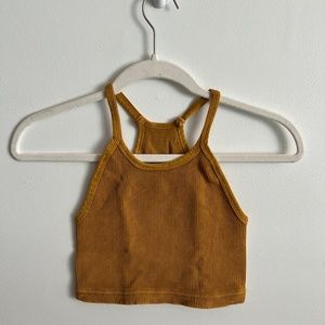 Free People Happiness Runs Tank Mustard XS/S